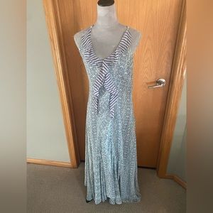 CAbi Women’s Garden Party Maxi Dress With Floral Morocco Print Size 8